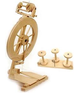 LENDRUM Upright, Folding Spinning Wheel "Complete"