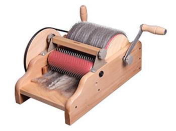 Hand-Made Drum Carder Gets Wool Ready For Spinning