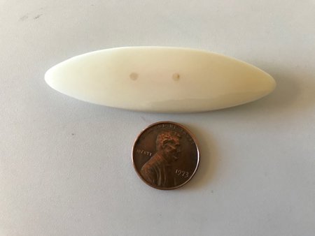 Fine Bone Tatting Shuttle, 2½" x ⅝" x ¼"