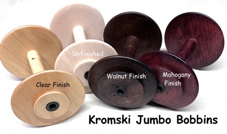 Kromski *Walnut Finish* Wood *JUMBO* Bobbins **Clearance SALE**