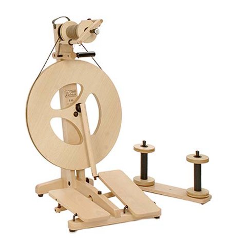 Louet S-95 BEECH Victoria Folding Portable Spinning Wheel alone or fully loaded