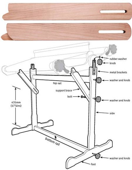 Knitters Loom Support Brace Kit for 12" & 20" Looms